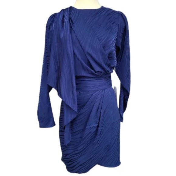 Ronny Kobo Shanaya Dress NWT in Navy Blue Zebra Size S - Picture 5 of 11